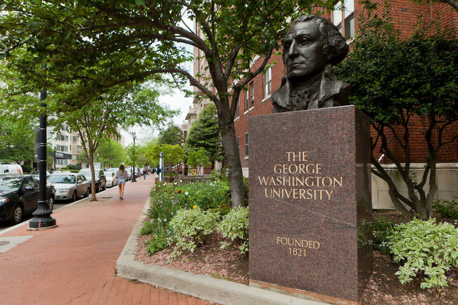 George Washington University Stone Statue