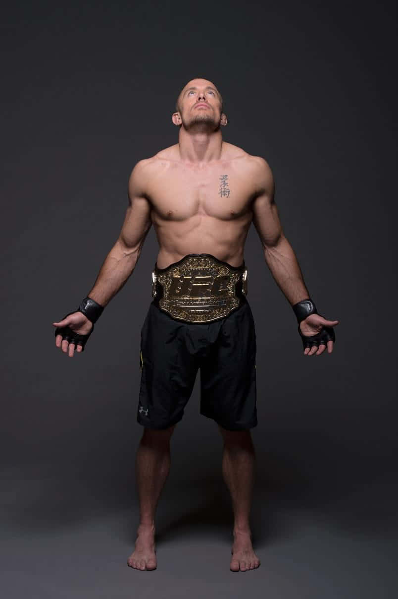 Georges St-pierre Looking Up Photoshoot