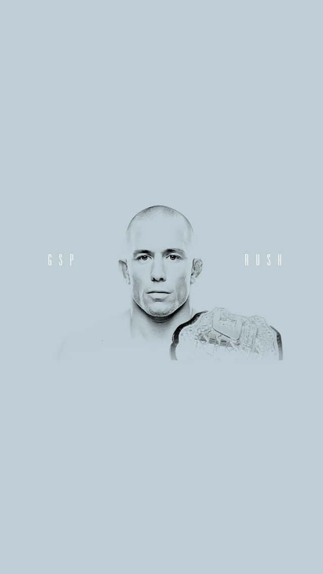 Georges St-pierre Minimalist Fan Art Portrait Background