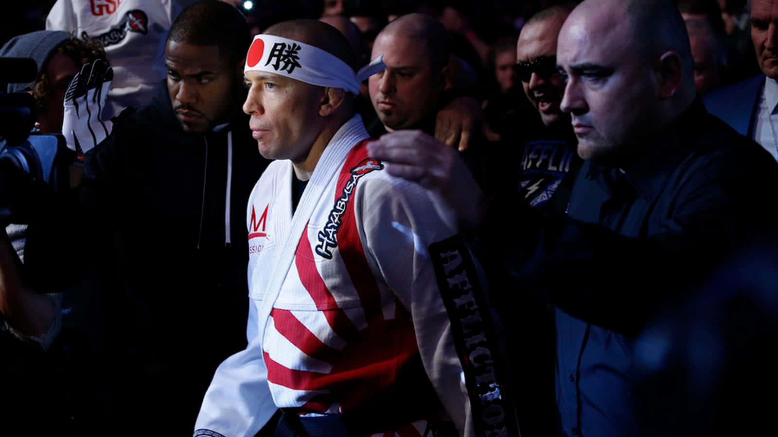 Georges St-pierre Wearing White Kimono