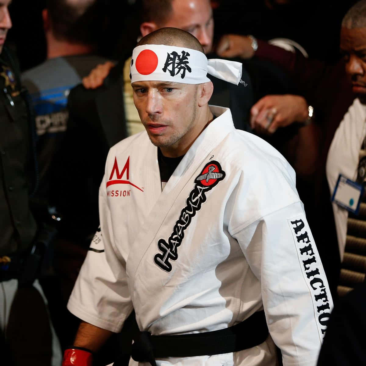 Georges St-pierre Wearing White Kimono