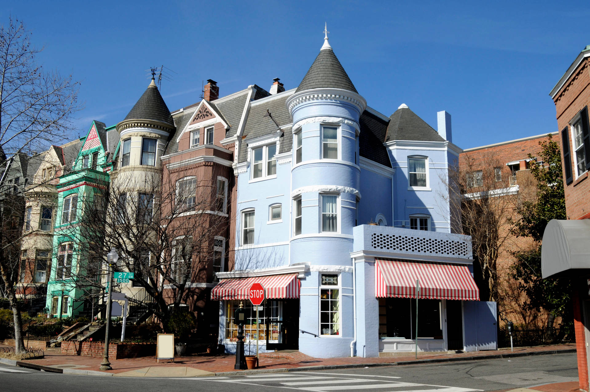 Georgetown Blue House Background