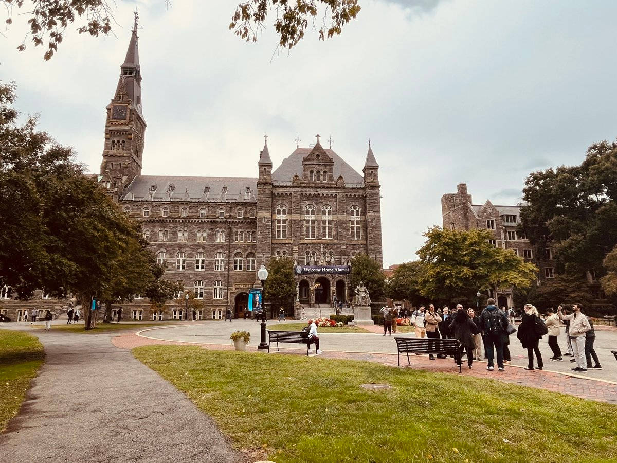 Georgetown Healy Hall Park Square Background