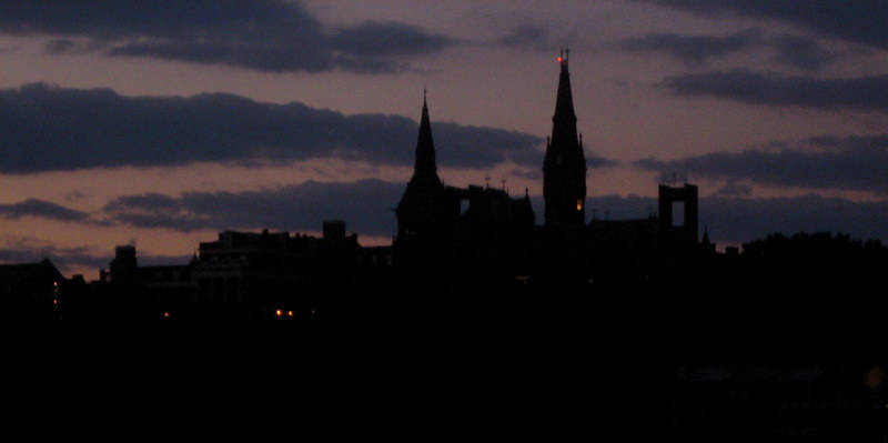 Georgetown University At Night Background