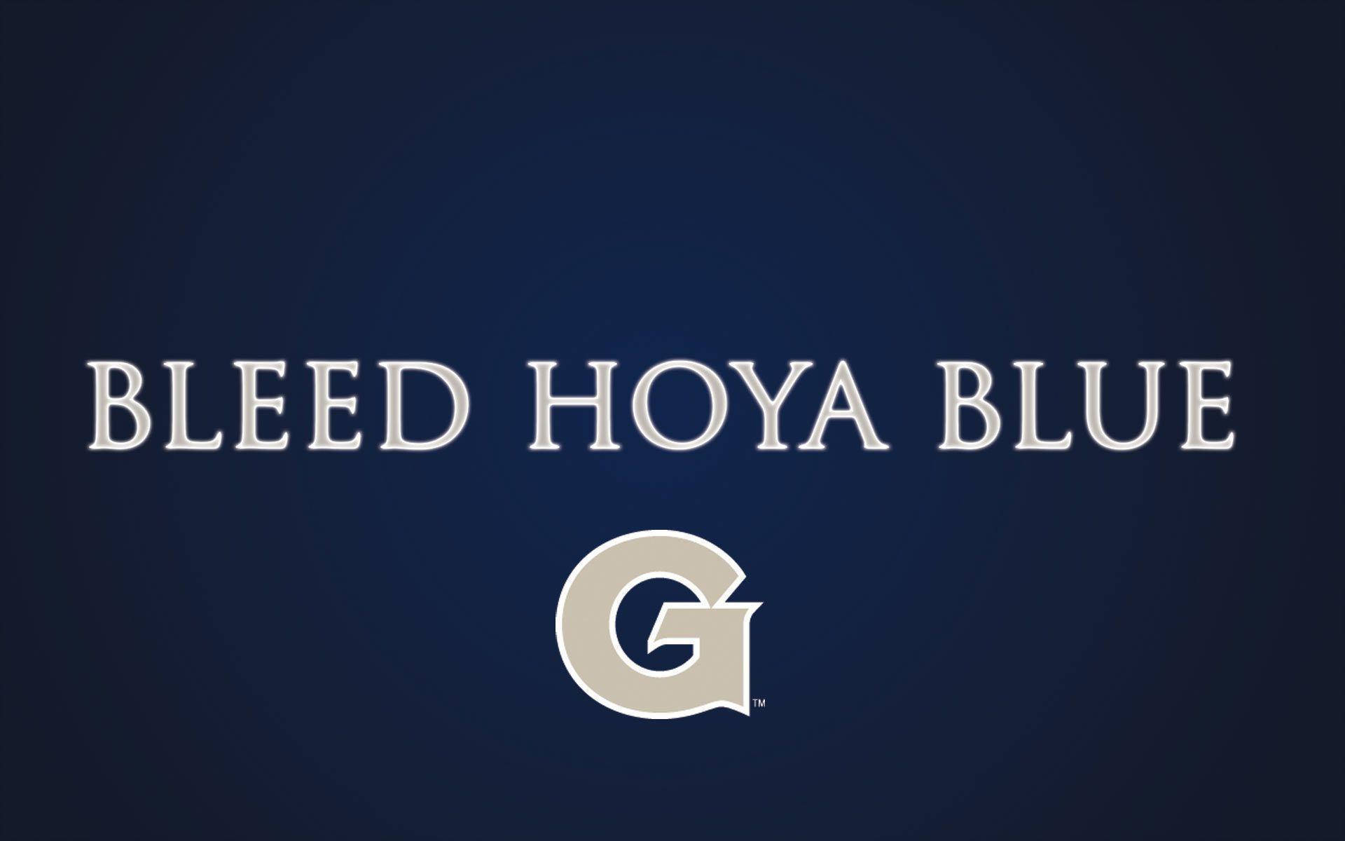 Georgetown University Bleed Hoya Blue Background