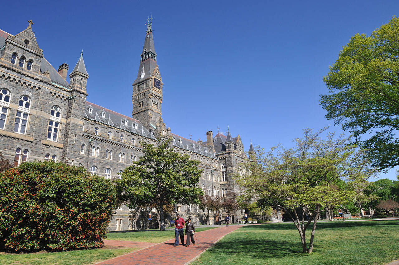 Georgetown University Brick Pathway Background