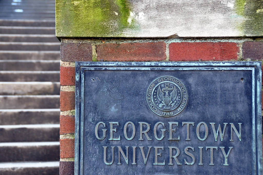 Georgetown University Campus Stone Carving