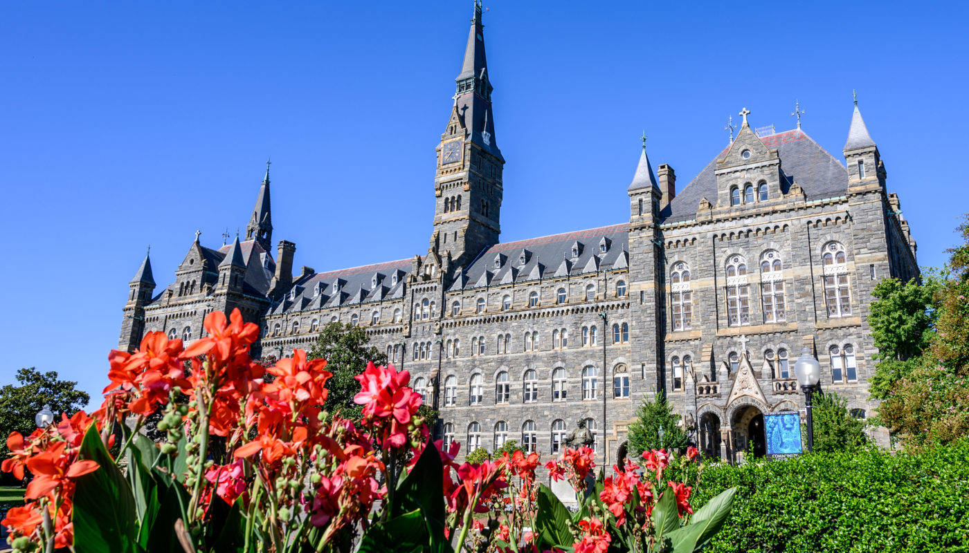 Georgetown University Flower Bed Background