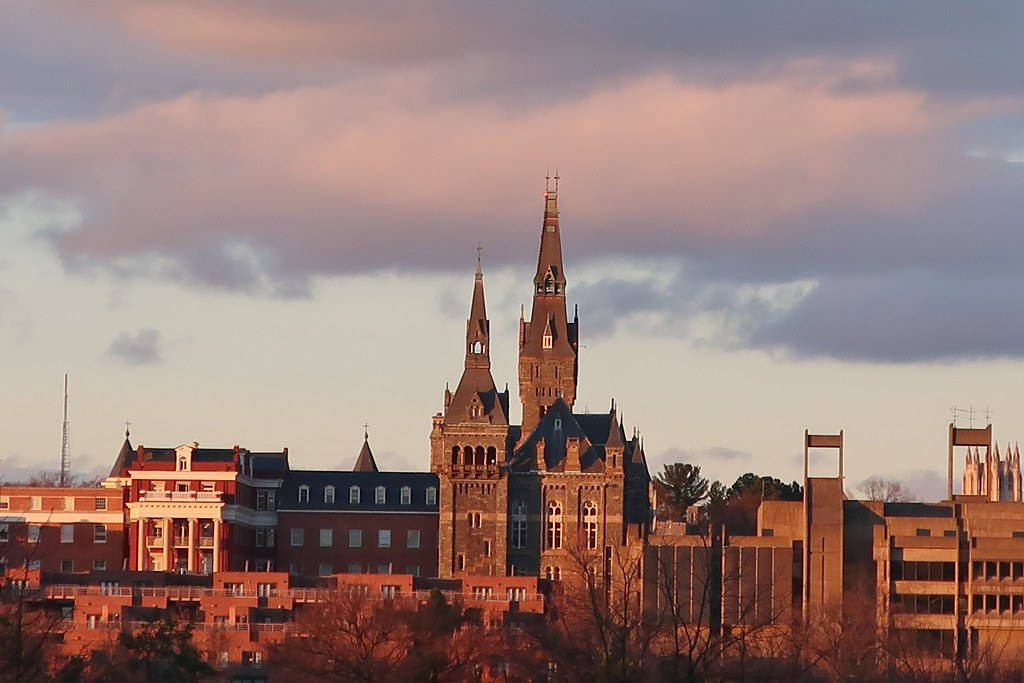 Georgetown University Pink Clouds Background