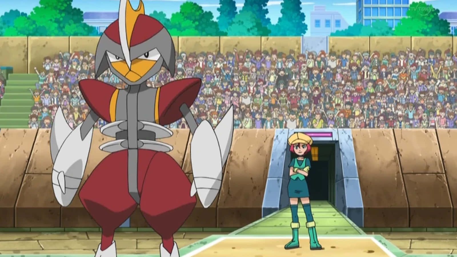 Georgia And Bisharp Pokemon Battle Background