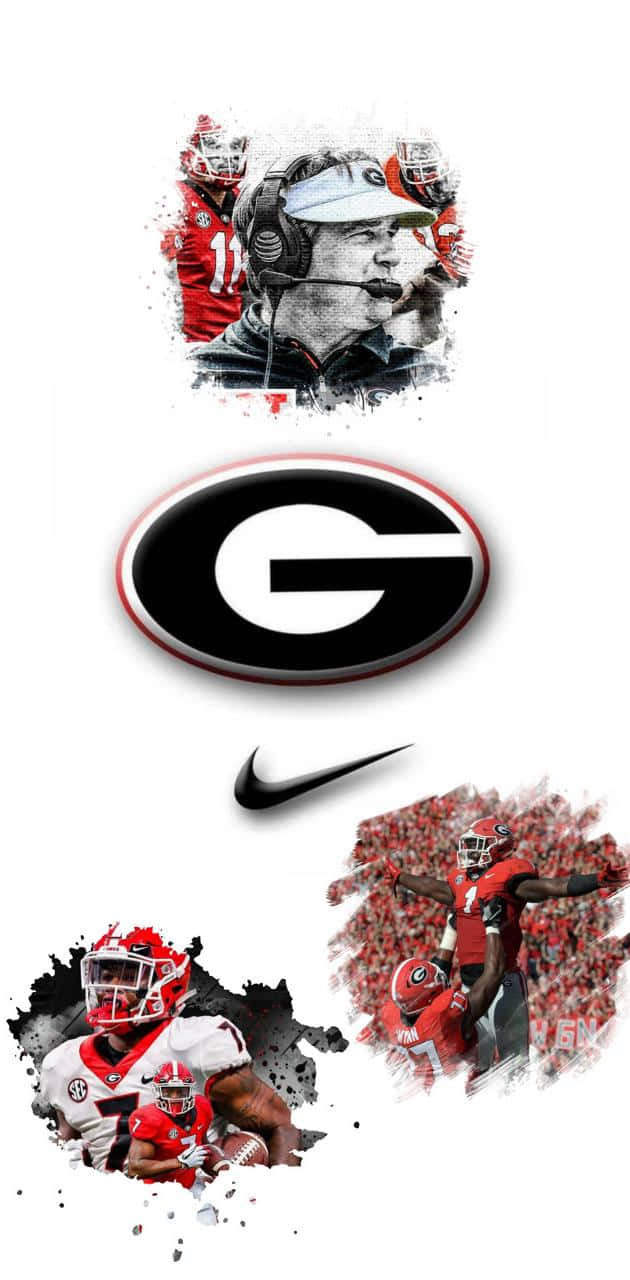 Georgia Bulldogs Phone Team And Nike Logo Background