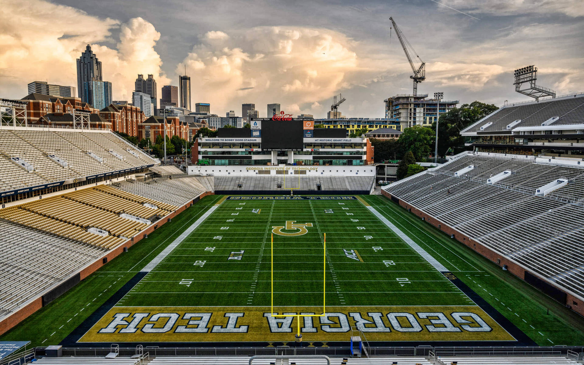 Georgia Tech Field In Day Background