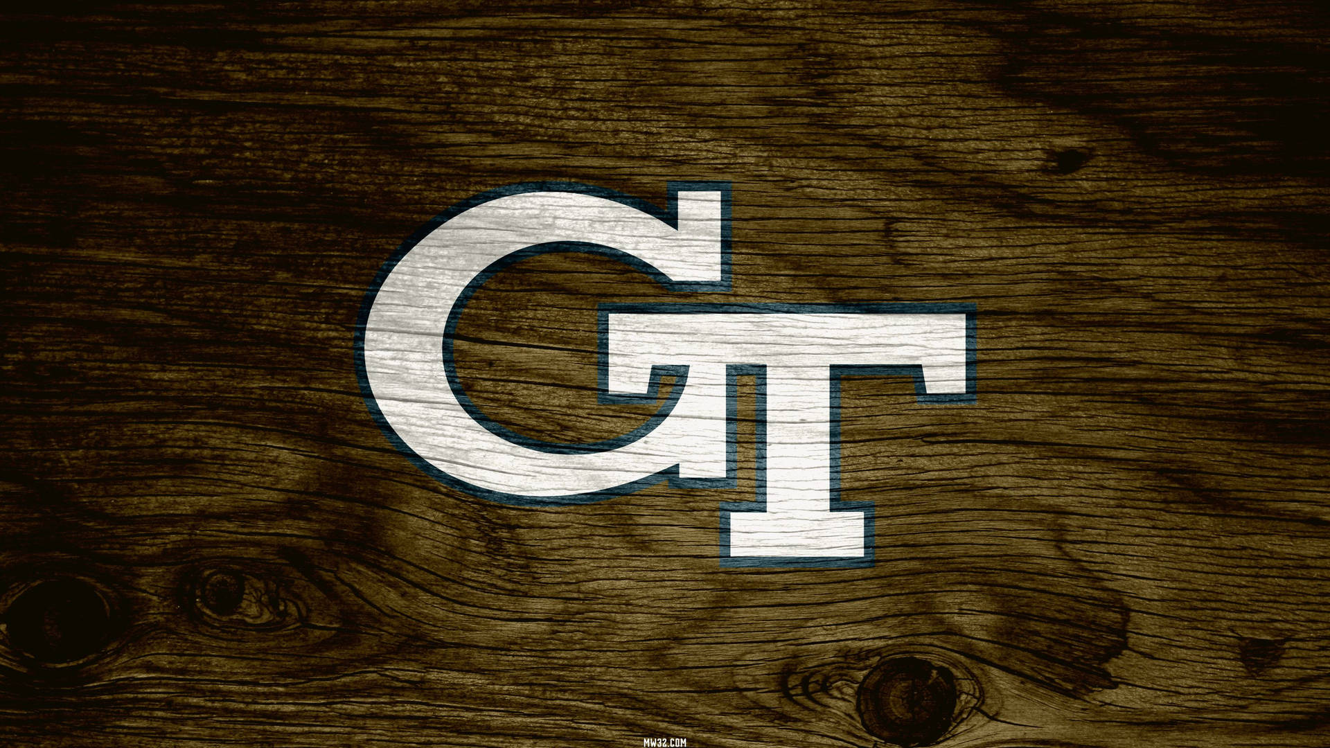 Georgia Tech On Wood Background