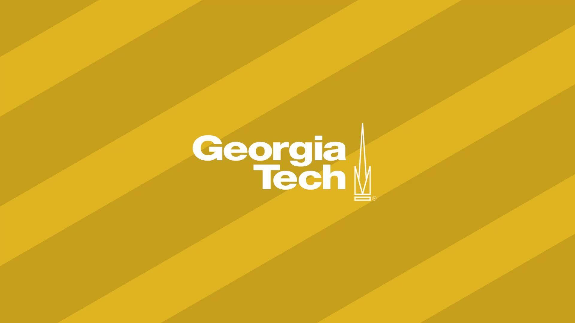 Georgia Tech Yellow Word Art Background