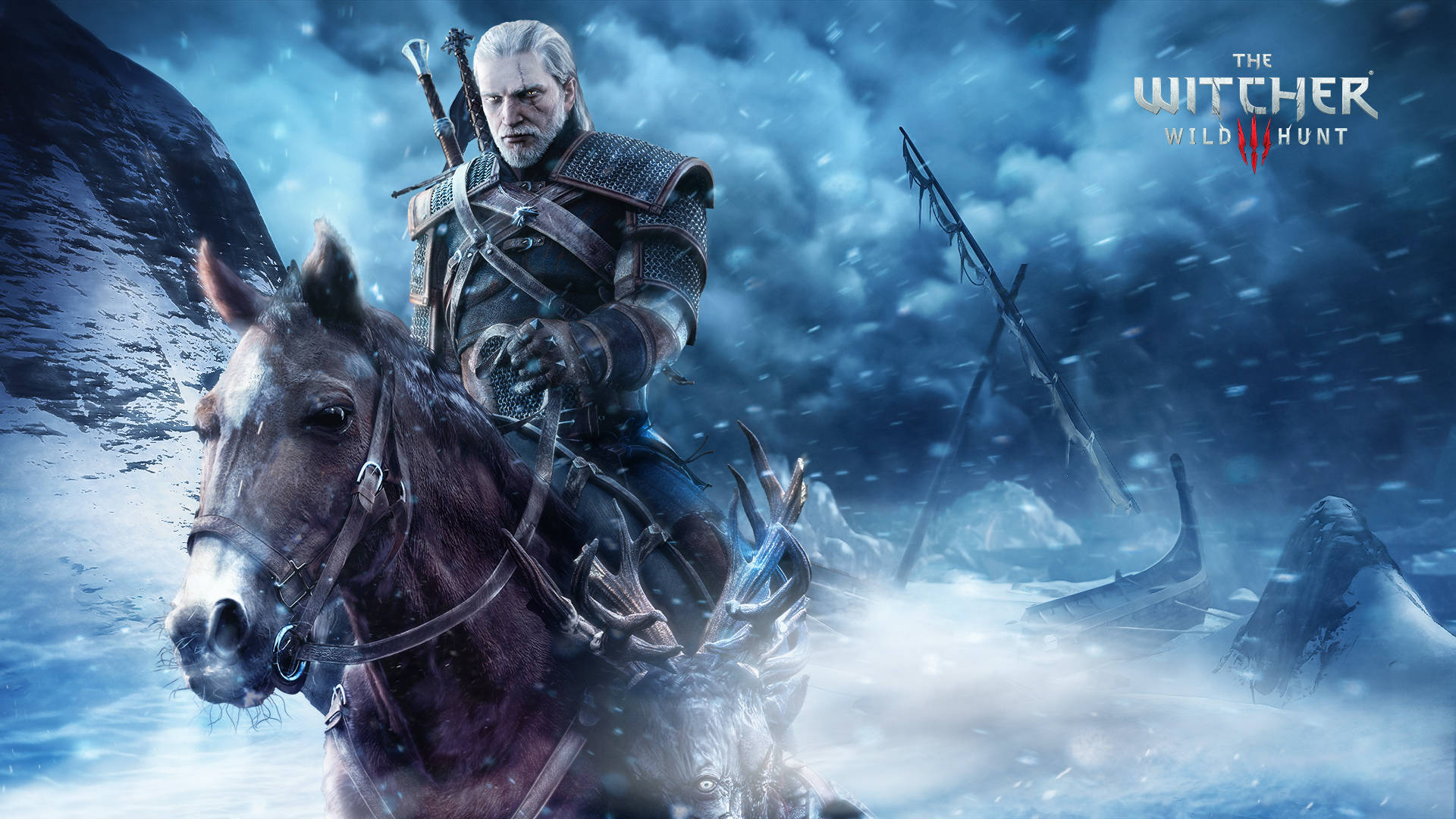 Geralt In Snow The Witcher 3 Background