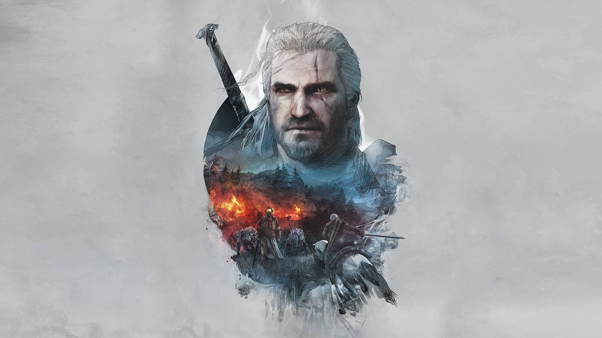 Geralt Layout Poster The Witcher 3 Background