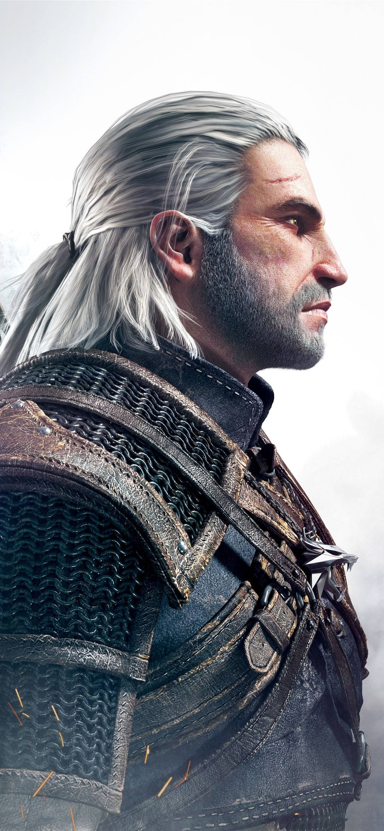 Geralt Side Profile Witcher 3 Iphone Background