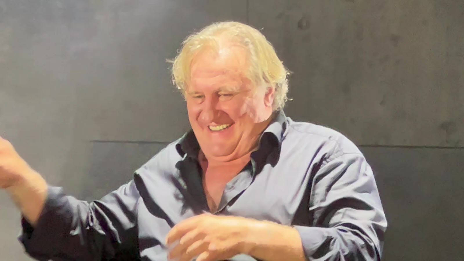 Gérard Depardieu Smiling Wide