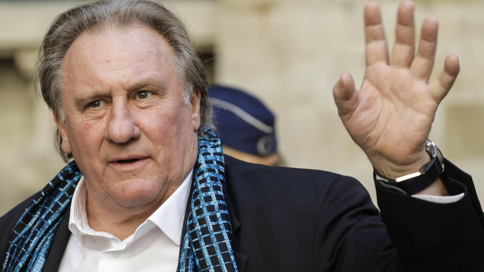 Gérard Depardieu Waving Hand