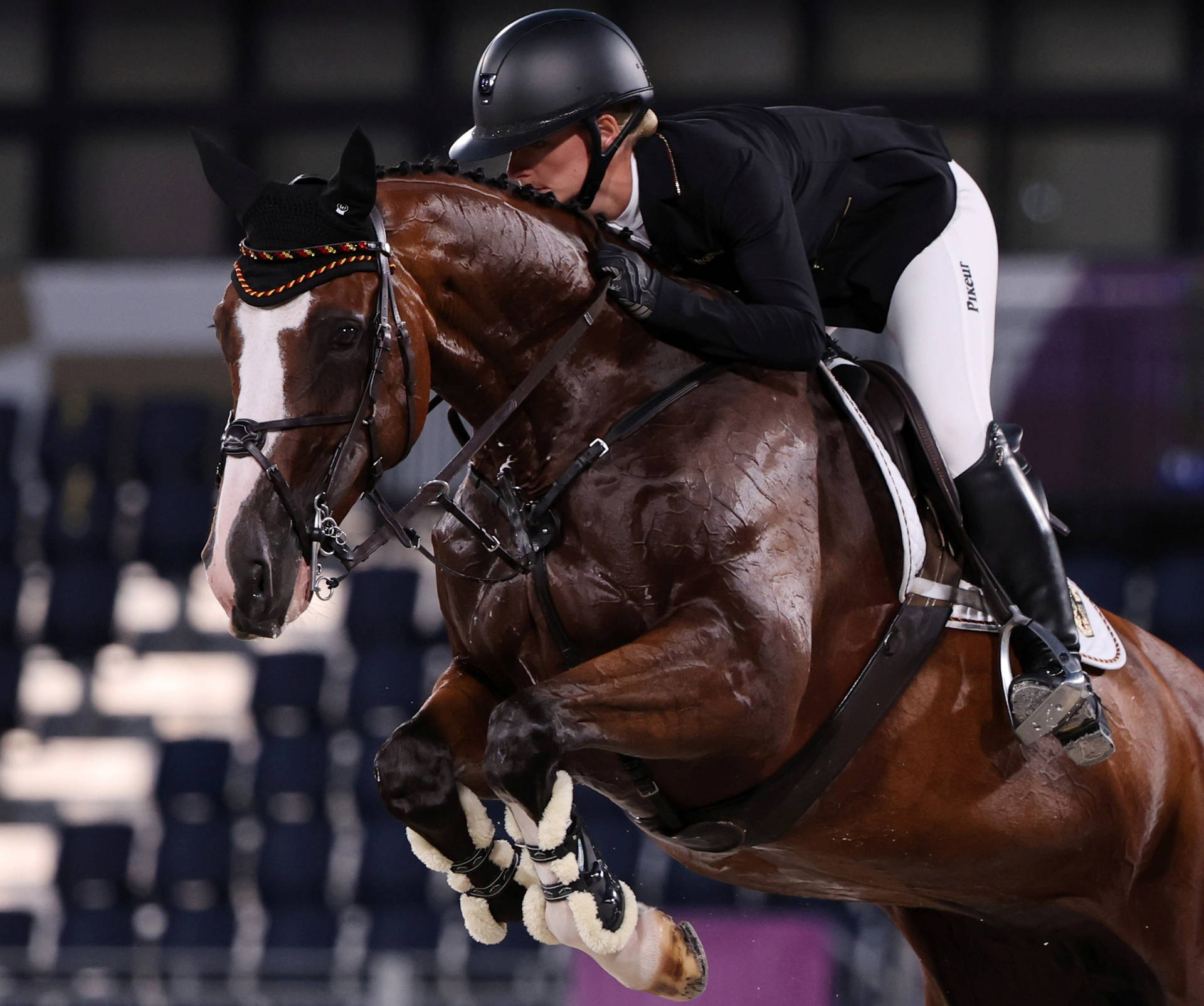 German Equestrian Julia Krajewski And Stallion Mandy