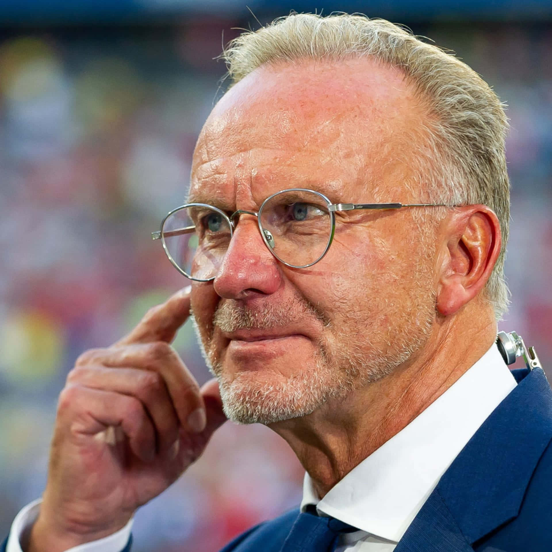 German Football Executive Karl-heinz Rummenigge Side Angle Shot Background