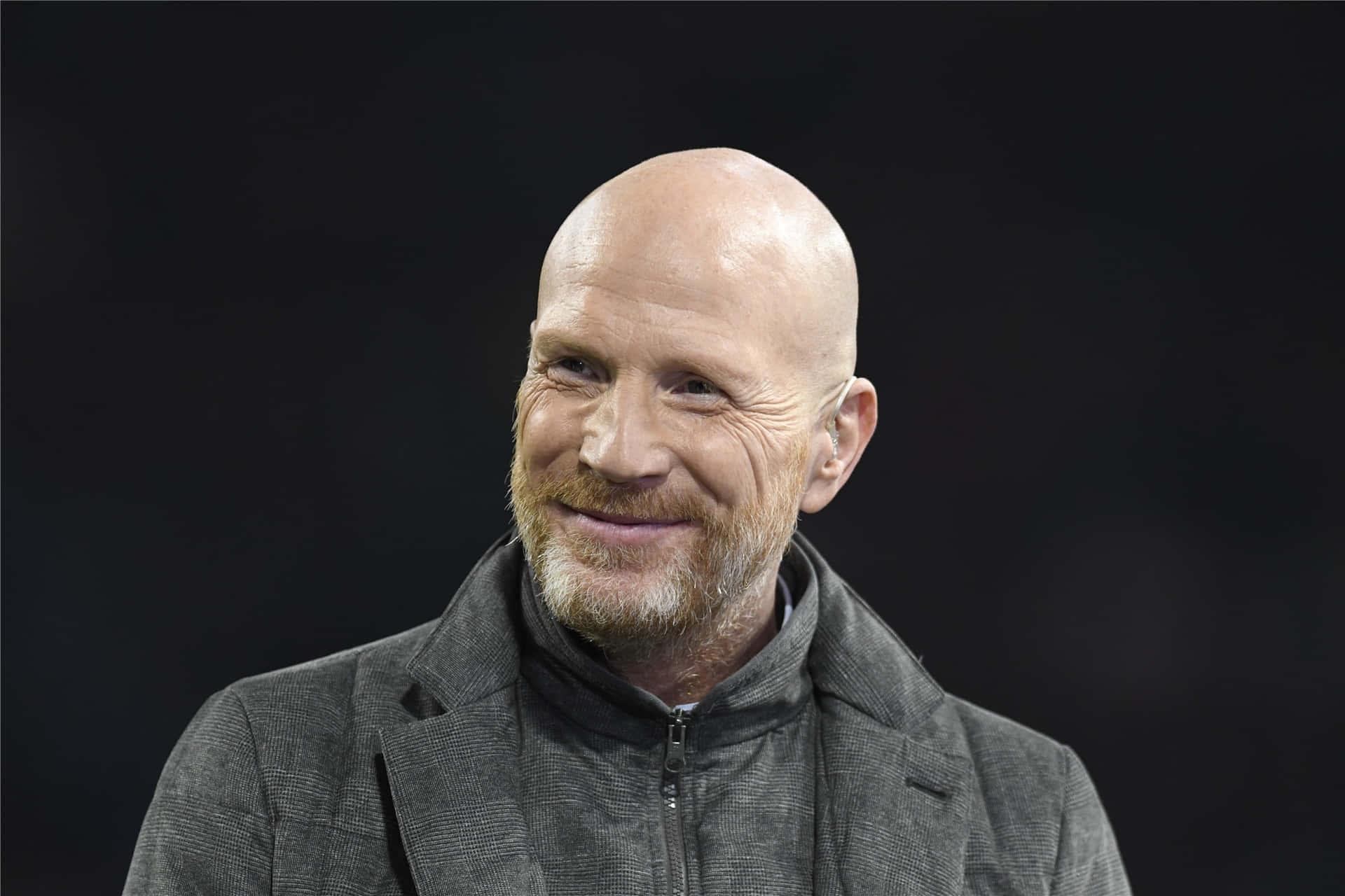 German Football Official Matthias Sammer Gray Wool Coat Background