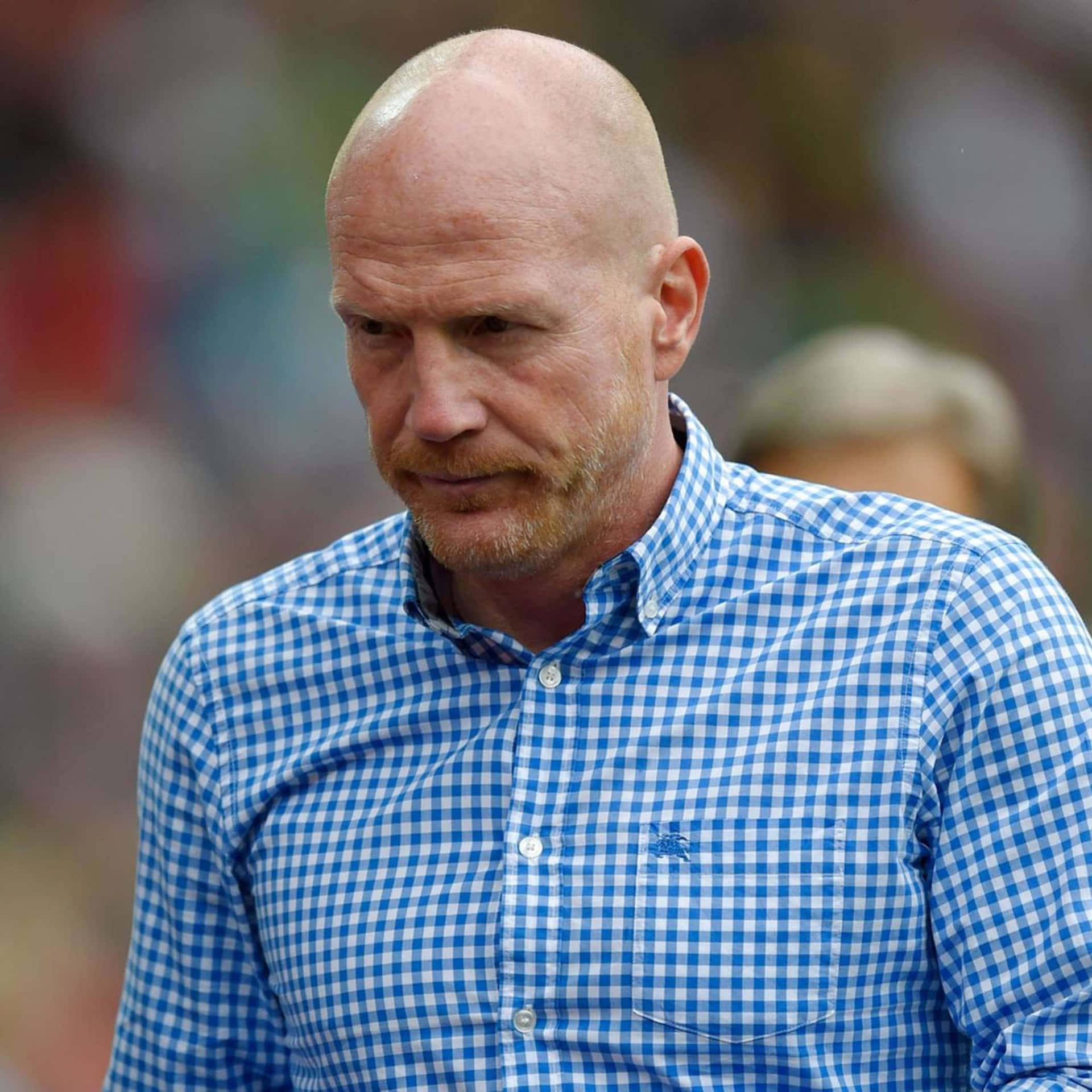 German Football Official Matthias Sammer In A Bad Mood Background
