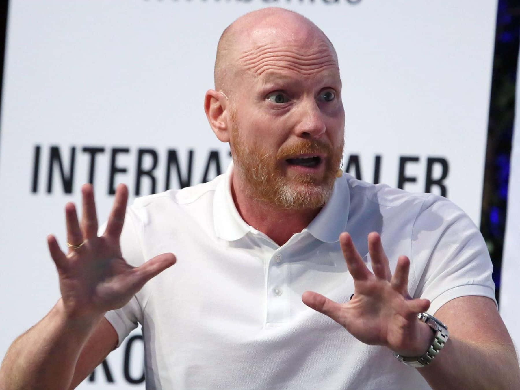 German Football Official Matthias Sammer White Polo Shirt