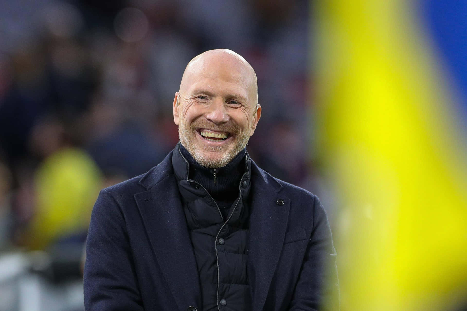German Football Official Smiling Matthias Sammer Blue Blazer