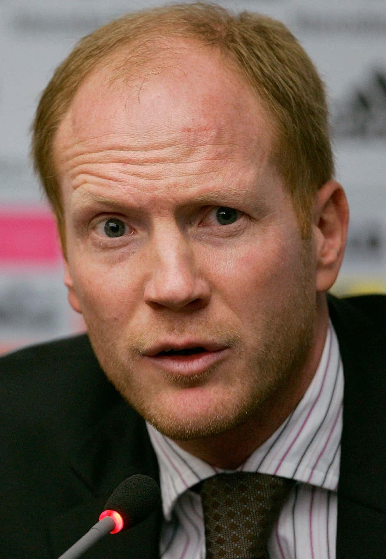 German Football Personality Matthias Sammer Close Up Background