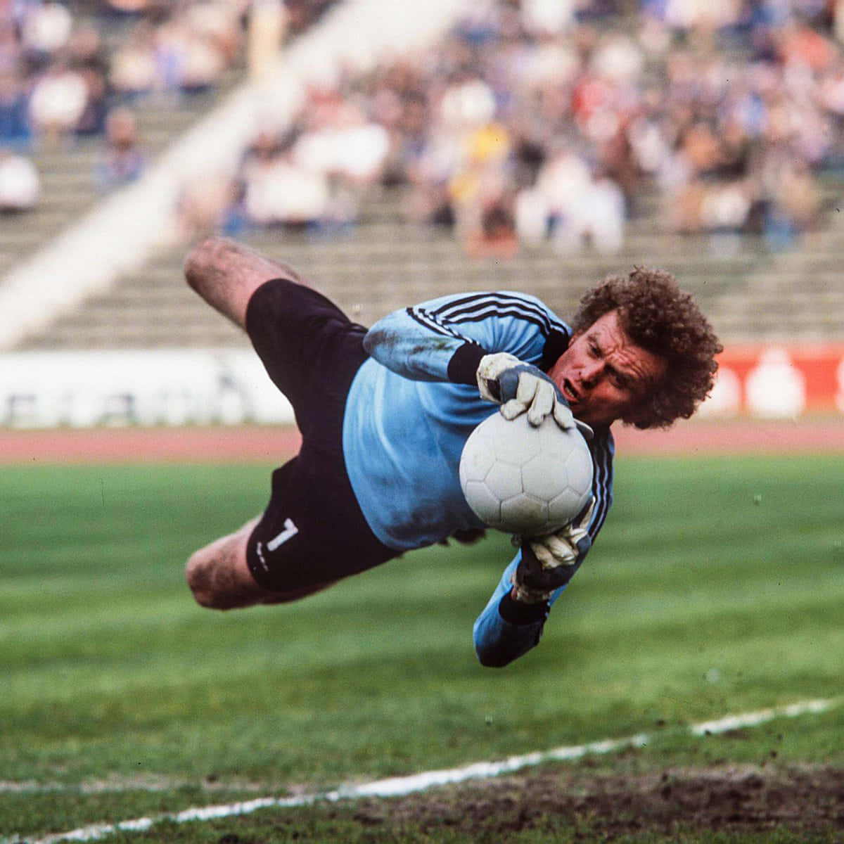 German Former Professional Football Goalkeeper Sepp Maier In Action Background