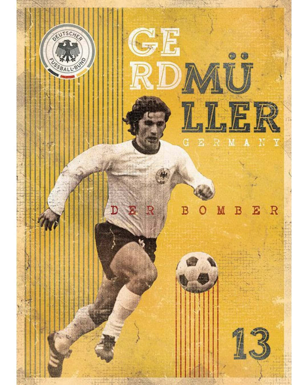 German No. 13 Gerd Muller Poster
