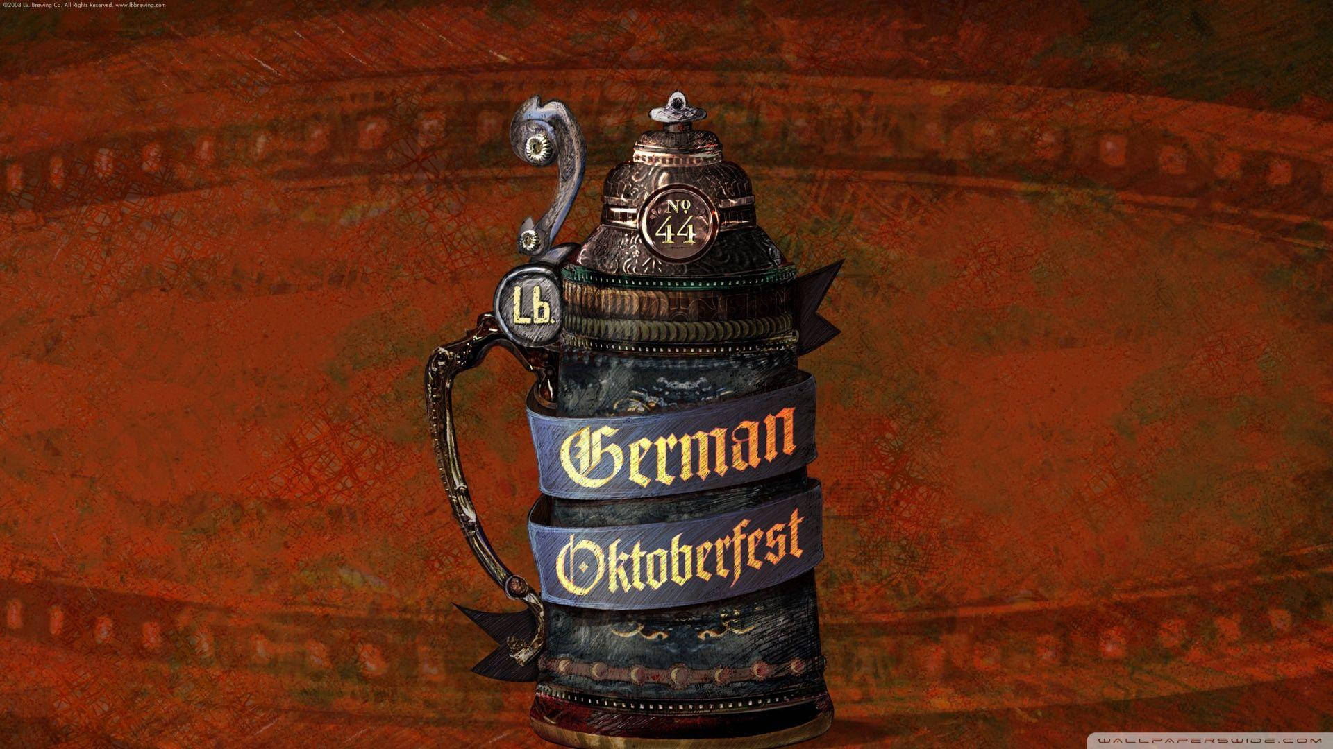 German Oktoberfest Beer Stein Background