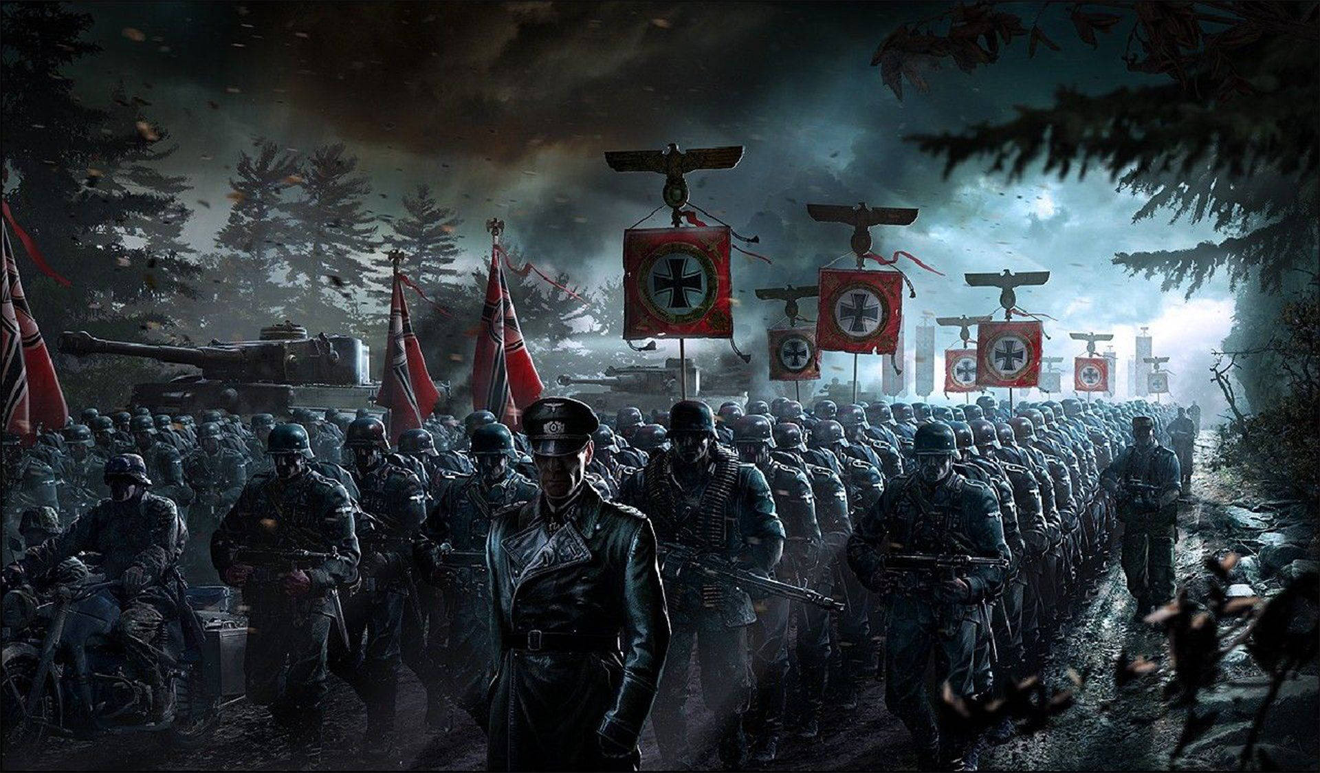 German Soldiers During Wwii Background