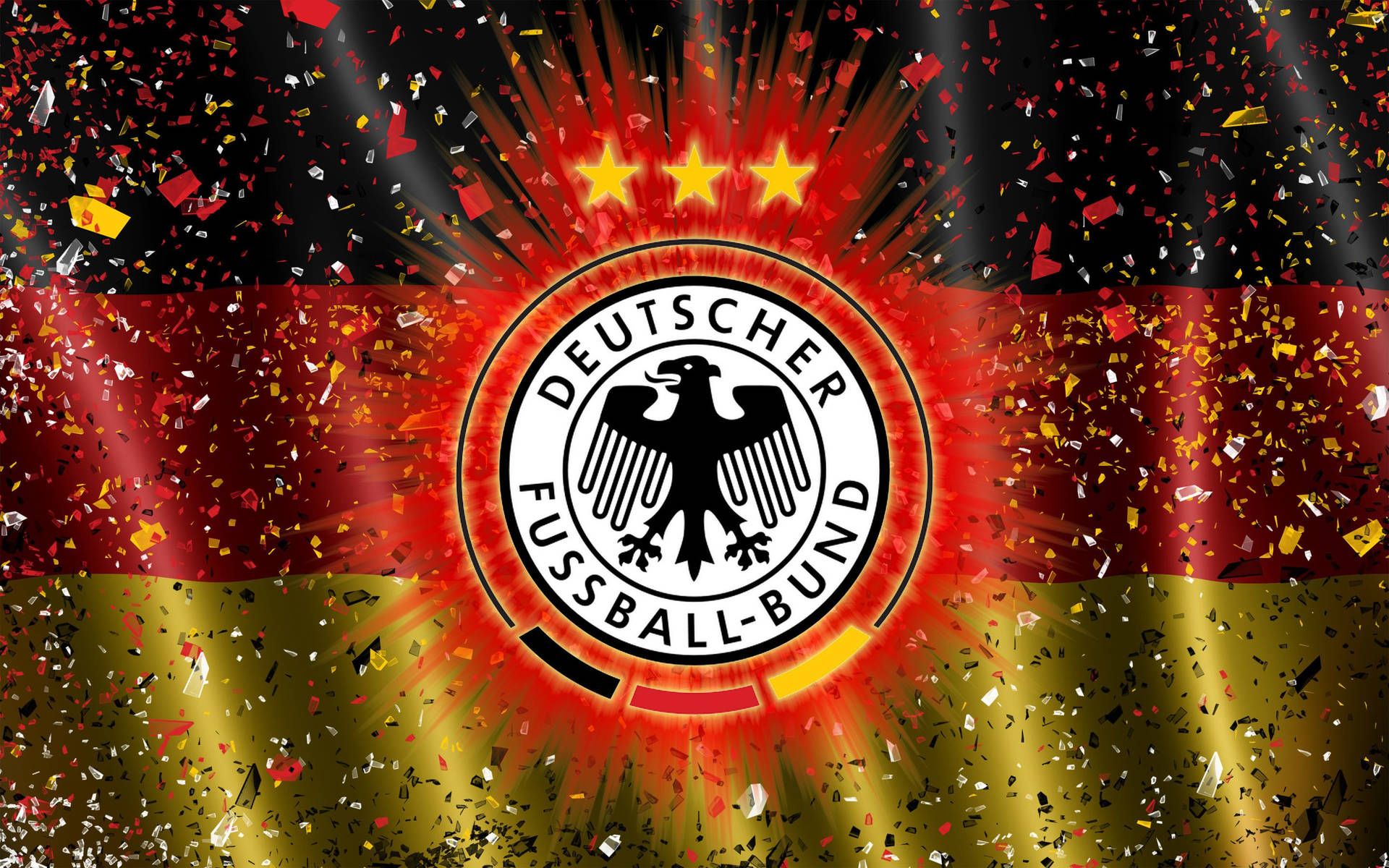 Germany National Football Team Confetti Digital Art Background