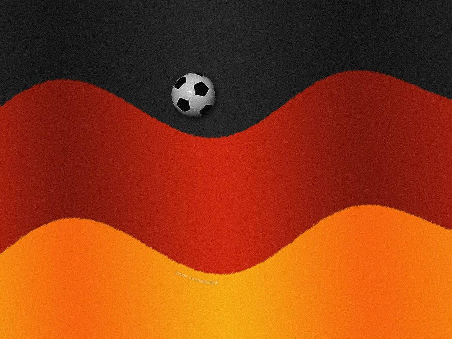 Germany National Football Team Horizontal Waves Background