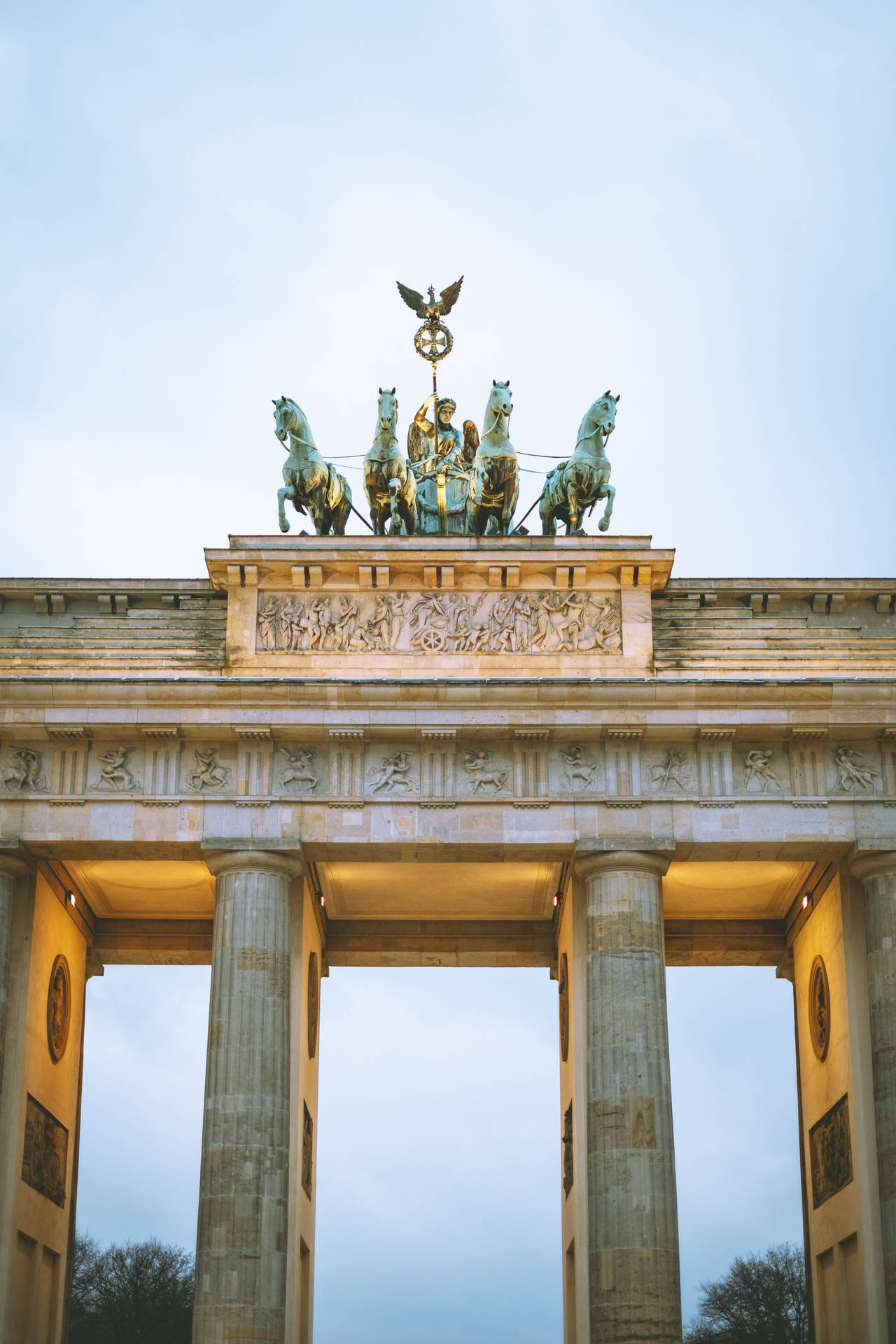 Germany's Symbolic Arch Pillar Background