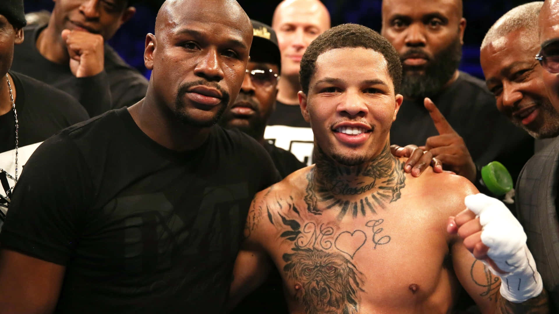Gervonta Davis Punches The Air During A Match Background