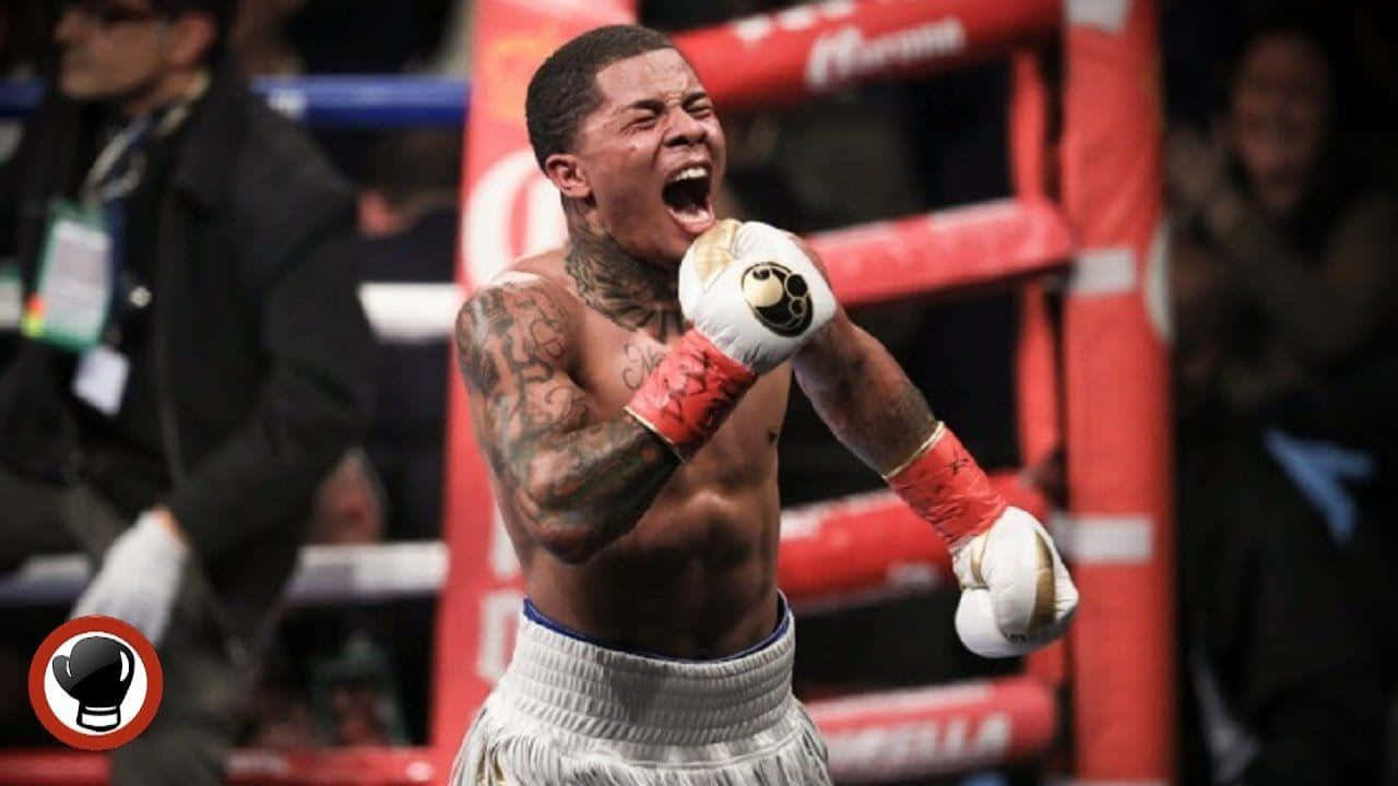 Gervonta Davis Showcases His Championship Belt Background