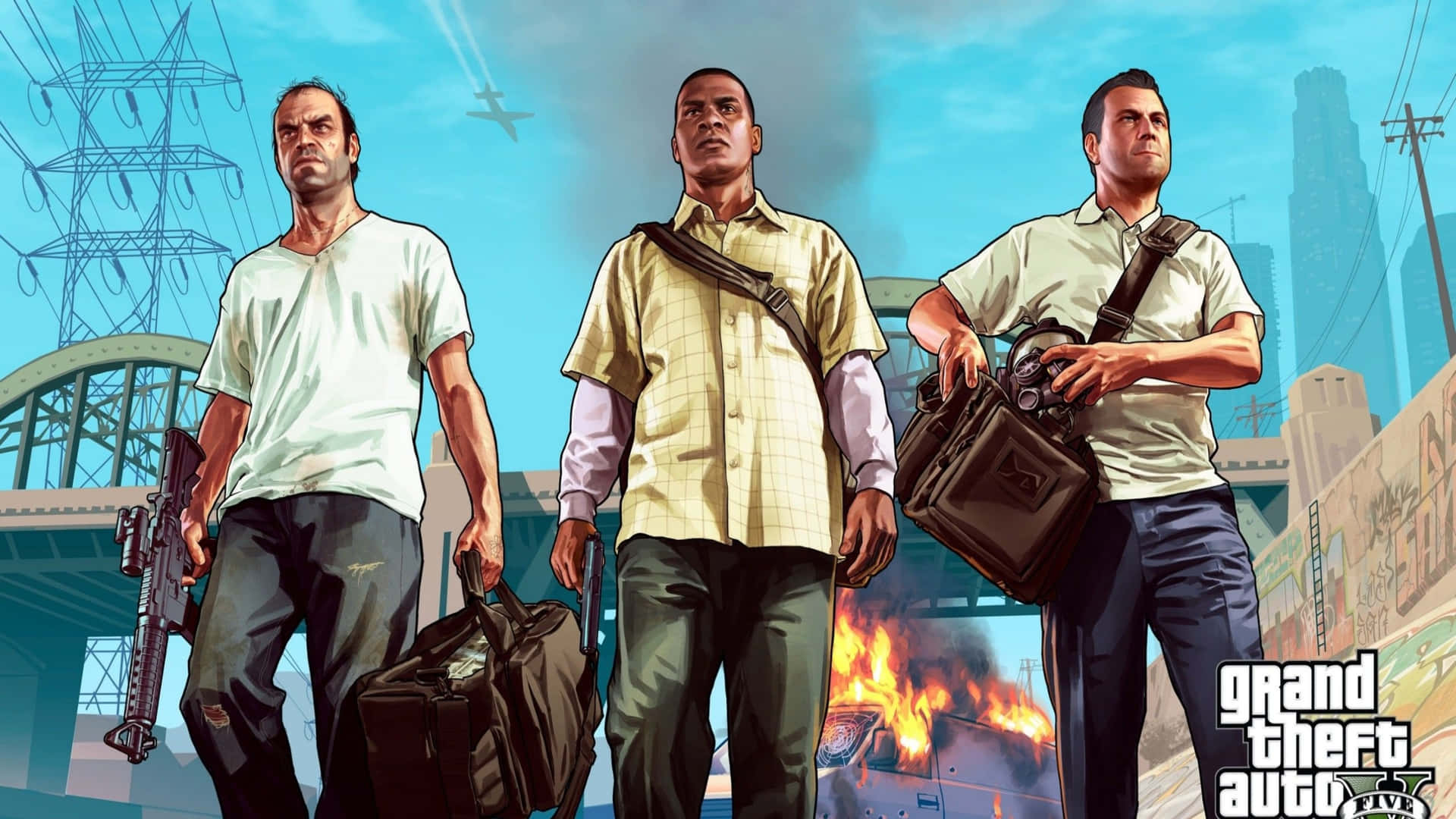 Get A Riot Of Fun With Rockstar Games' Gta 5 Background