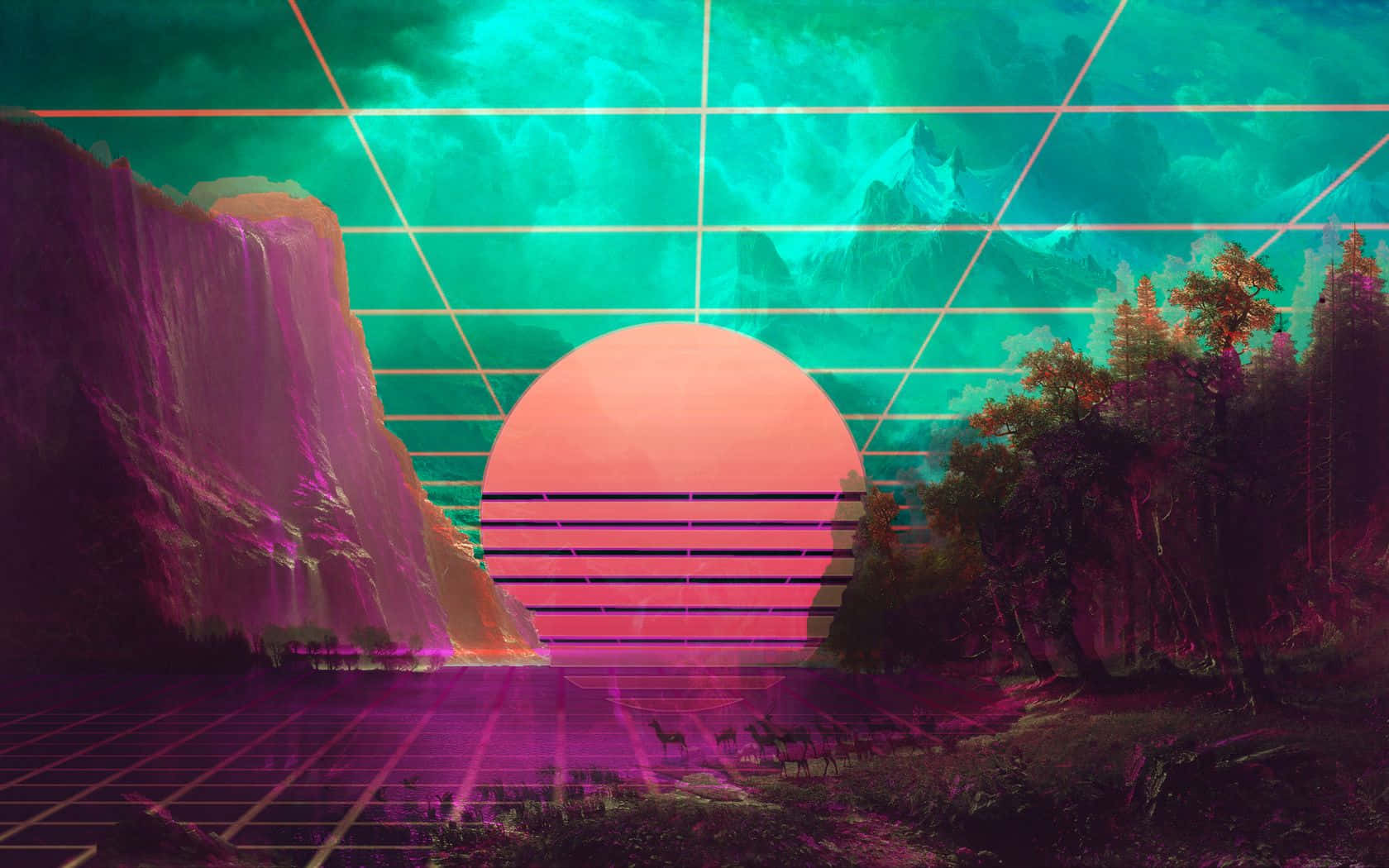 Get Aesthetic With Vaporwave Tablets! Background