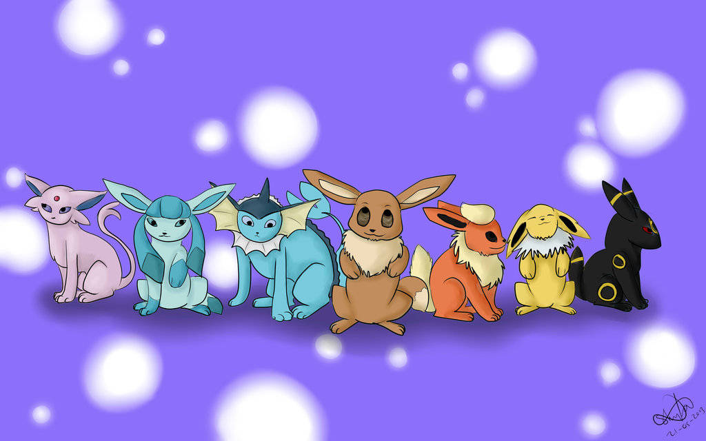 'get All Eevee Evolutions In Human Form Background