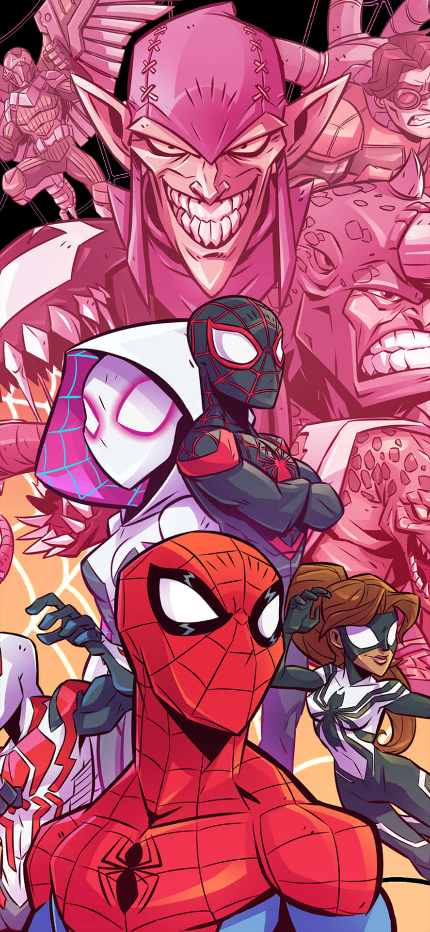 Get Amazing Spider Man Organization Protection On Your Iphone Background