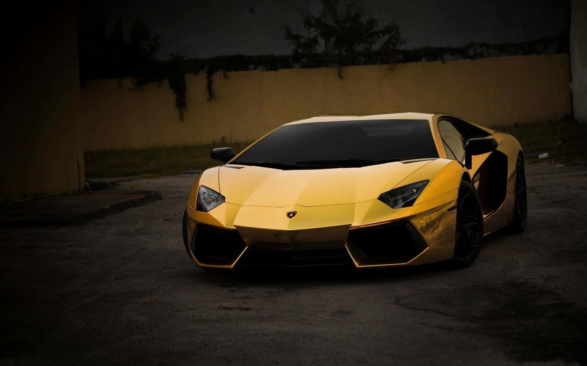 Get Behind The Wheel Of A Luxurious Gold Lamborghini