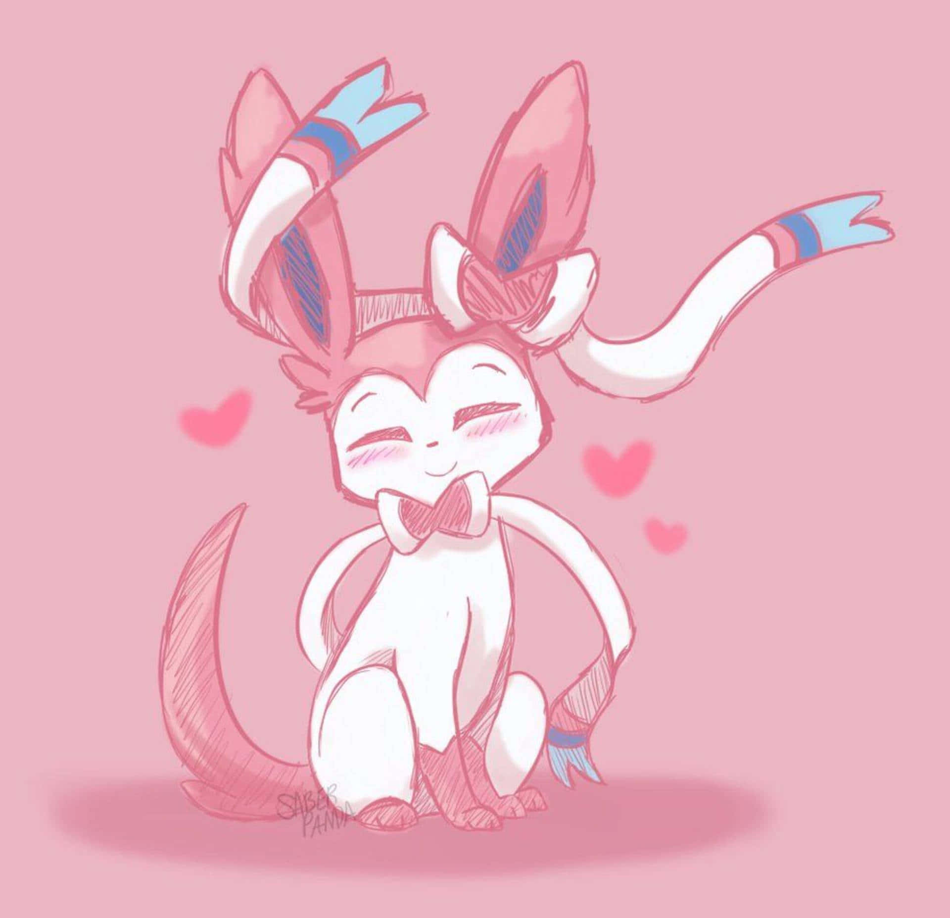 Get Charmed By This Cute Sylveon Background