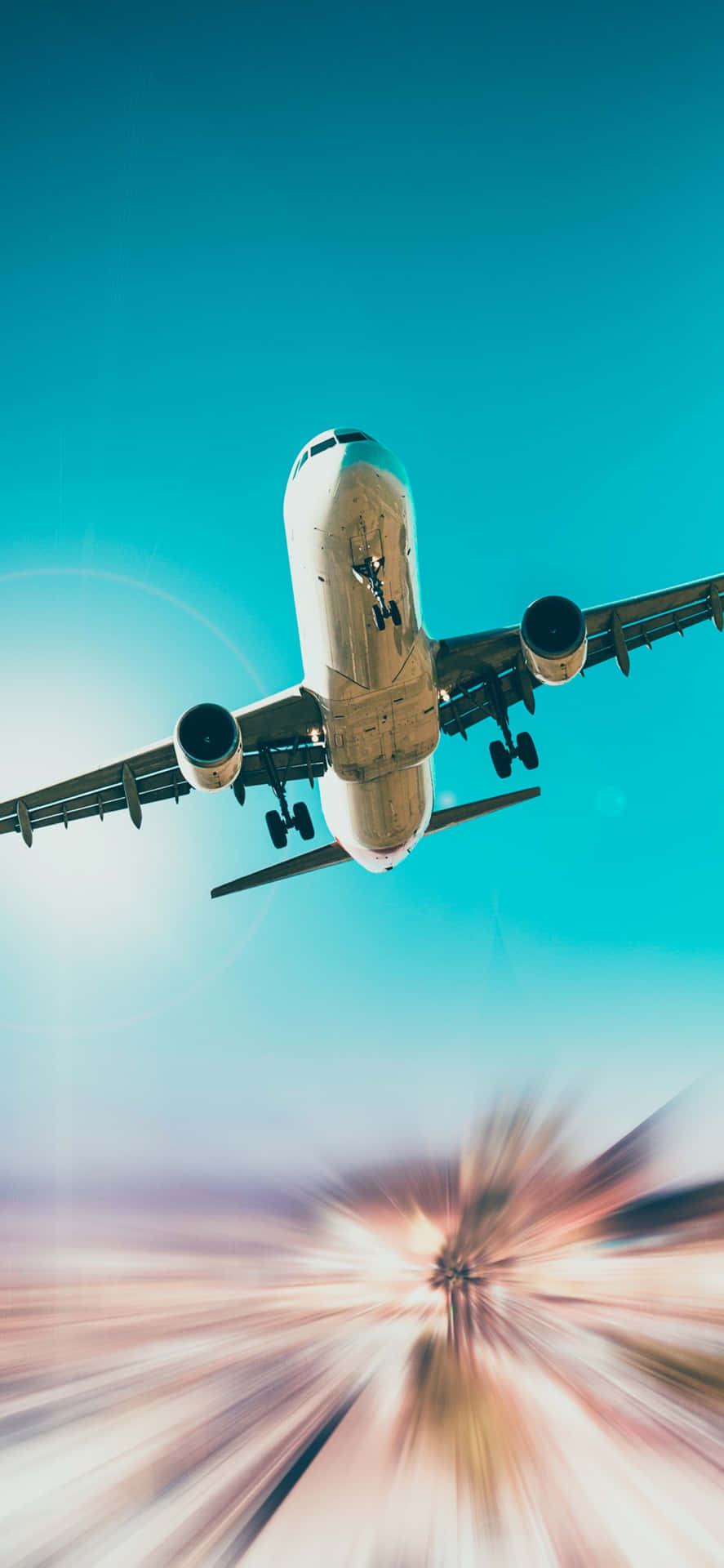 Get Connected Around The World With Plane Phone Background