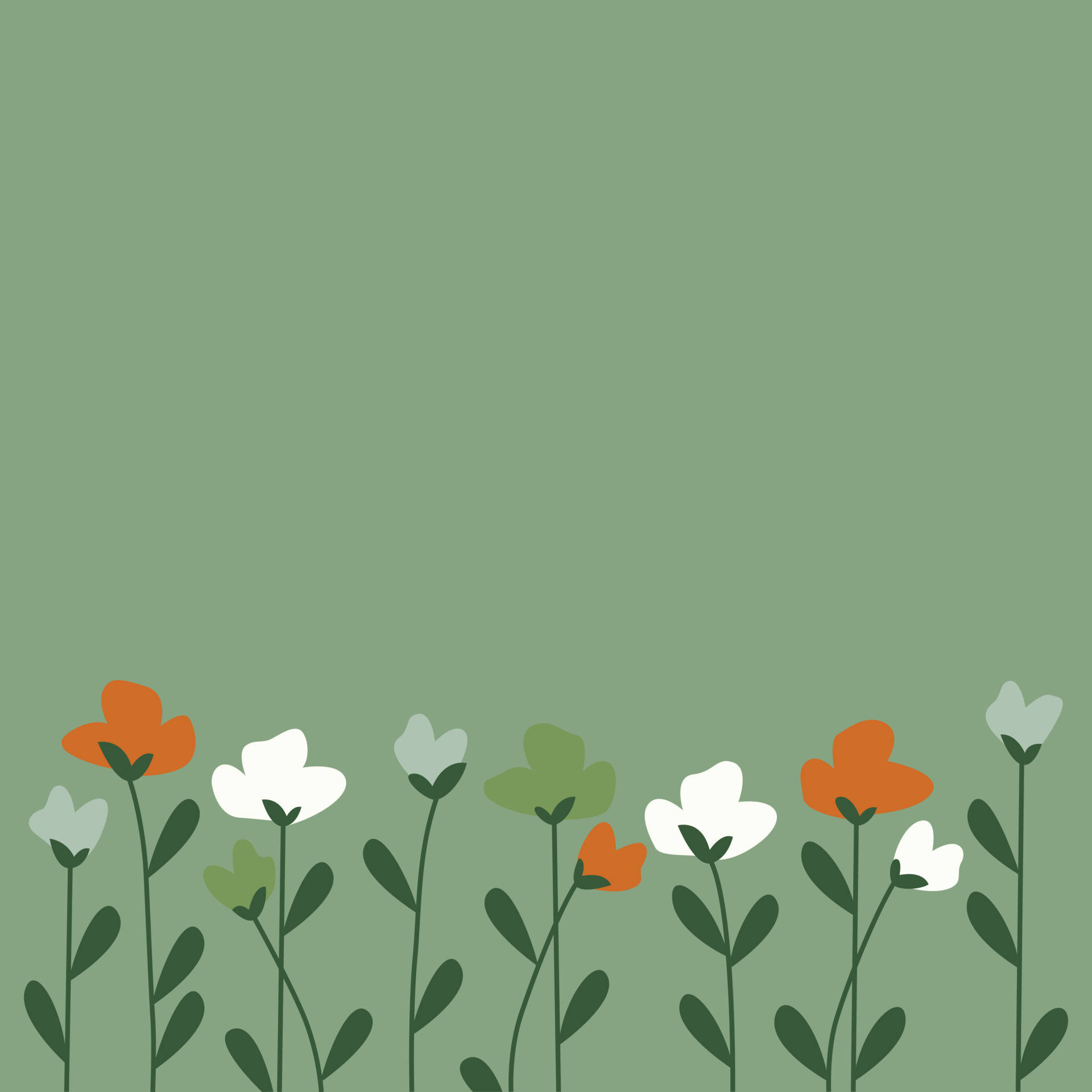 Get Creative With Technology And Nature With This Minimalist Flower Computer Wallpaper.