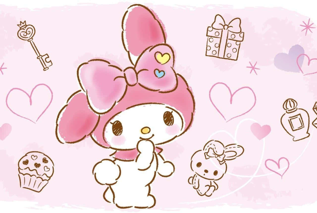 Get Cute With My Melody Desktop Background