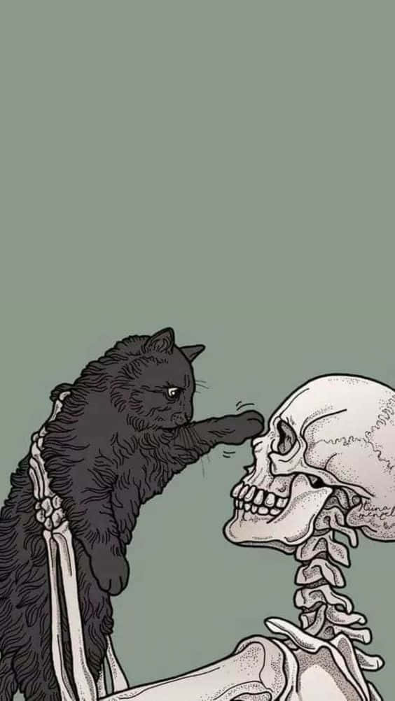 Get In The Halloween Spirit With This Black Cat! Background