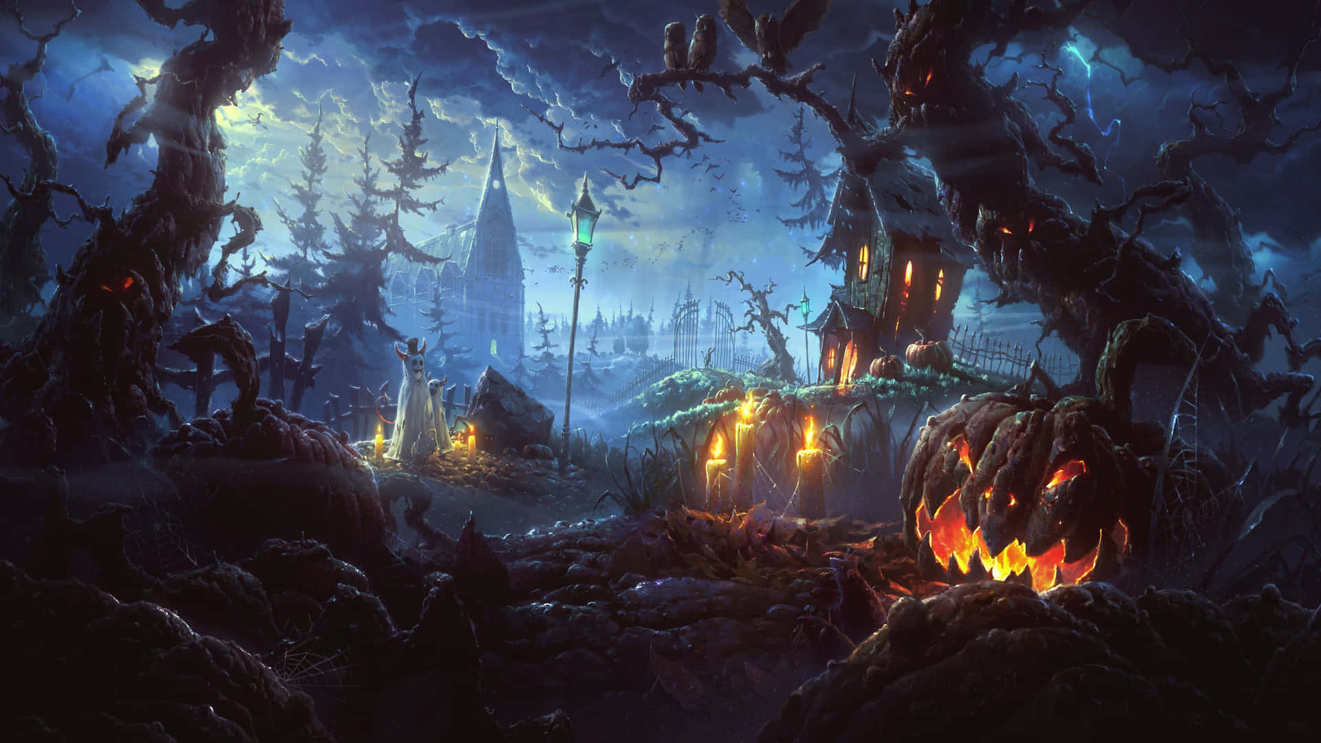 Get In The Halloween Spirit With This Spooky Desktop Wallpaper Background